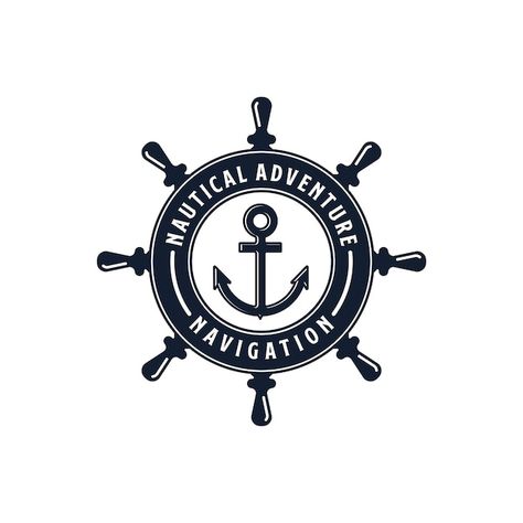 Vintage nautical adventure navigation sy... | Premium Vector #Freepik #vector #marine-logo #anchor-logo #nautical-logo #fish-logo Hooligans Football, Sailing Logo, Marine Logo, Symbol Logo Design, Nautical Logo, Marines Logo, Anchor Logo, Fish Logo, Vintage Nautical