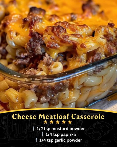 Royal Recipes | Mac and Cheese Meatloaf Casserole | Facebook Recipes Mac And Cheese, Cheese Meatloaf, Meatloaf Casserole, Cheese Stuffed Meatloaf, Royal Recipe, Beef Pasta Recipes, New Dinner Ideas, Favorite Casseroles, 2024 Recipes