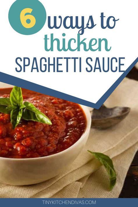 How To Thicken Homemade Marinara Sauce, How To Thicken Tomato Sauce, How To Thicken Spaghetti Sauce, Pizza Sauce From Spaghetti Sauce, Pasta Sauce Without Tomatoes, Making Spaghetti Sauce, How To Make Tomato Sauce, Canned Spaghetti Sauce, Sauce Spaghetti