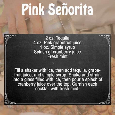 Here is our IslandTropic Drink of the Day 🍹 Pink Senorita . Check back every day for our latest Drink of the Day. Enjoy! 😎🤙 . ➖➖➖➖➖➖➖➖➖➖➖➖➖… Pink Senorita, Drink Of The Day, Tropical Drink, Grapefruit Juice, Pink Grapefruit, Cranberry Juice, Fresh Mint, Fruit Juice, Simple Syrup