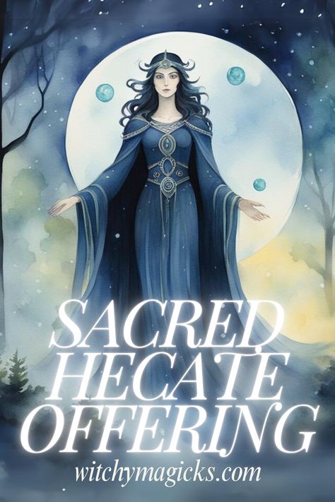 Deepen your connection with the divine with our guide to crafting a sacred offering for Hecate! Explore the essentials for honoring this revered goddess of the crossroads, magic, and the underworld, infusing our mystical devotion with reverence and intention as we honor the ancient goddess Hecate. 

#HecateOffering #MysticalDevotion #SacredRituals #GoddessHonor #SpiritualConnection #DivinePresence #SacredHecateOffering #SacredHecate #Offering #Devotion #Deities #Mythology #WitchyMagicks Offering To Hecate, Offering For Hecate, Hecate Crossroads, Hecate Offering Ideas, Crossroads Magic, Hecate Offering, Deity Work, Goddess Hekate, Goddess Hecate