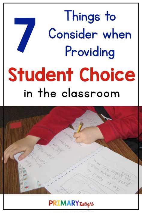 I love providing student choice in the classroom! It's my biggest classroom management secret - and I'm going to share my tips with you! Whether you are a first year teacher or an experienced teacher, you will find easy, actionable suggestions for giving students choice in the classroom. These tips are specifically geared toward K-2 students and include choices in seating, morning work, and reading and writing tasks. Empower and engage your students with choices throughout the day! First Year Teacher, Early Childhood Education Resources, Classroom Routines And Procedures, Teaching Elementary School, Survival Kit For Teachers, Teacher Survival, Student Voice, Student Choice, Classroom Culture