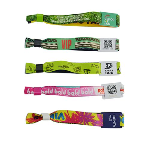 13.56M Ultralight Custom Printing NFC Fabric Wristband  For Giveaways/Trade Show!  1. RFID fabric wristband also name as rfid event wristbands, rfid festival wristbands are comfortable and durable, which are equipped with a slider for a one-size-fits-all capability.   2. Can be one time use or recycle use depends on the lock type. Widely used in festivals, events, concerts, parties, conferences etc.   #Wristbands #Giveaways #TradeShow #NFCFabricWristband #FabricWristband Music Festival Wristband Design, Concert Theme, Festival Wristbands, Conference Branding, Wristband Design, Reading Festival, Printing Fabric, We Are Festival, Grasshoppers