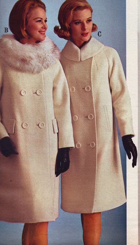 https://flic.kr/p/fzR1Jw | Wards 65 fw wool fur 1960s Coats For Women, Embassy Outfit, Retro 60s Fashion, Vintage Winter Outfits, Coat Wardrobe, 1960s Clothing, 60s Fashion Women, Winter Tunic, 1960s Coat