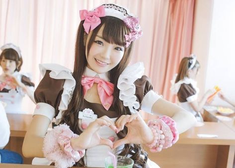 Cafe Japan, Maid Cafe, All About Japan, Tokyo Restaurant, Maid Cosplay, Living Dolls, Casino Theme, Japanese Outfits, A Girl