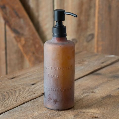 Frosted Amber Apothecary Soap Dispenser 16 Oz Glass Bottle - Etsy Farmhouse Soap Dispenser, Shower Bottles, Frosted Glass Design, Glass Soap Dispenser, Amber Bottles, Apothecary Bottles, Amber Glass Bottles, Kitchen Soap, Kitchen Soap Dispenser