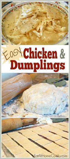 Easy Chicken Dumplings Recipe, Easy Chicken Dumpling Recipes, Easy Chicken And Dumplings, Easy Dumplings, Chicken Dumplings Recipe, Homemade Chicken And Dumplings, Chicken Dumplings, Dumplings Recipe, Dumpling Recipe