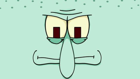 Squidward Face, Squidward Wallpaper, Lab Wallpaper, Grumpy Face, Quick Sketches, Film Posters Minimalist, Spongebob Wallpaper, Minimalist Icons, Wallpaper Laptop