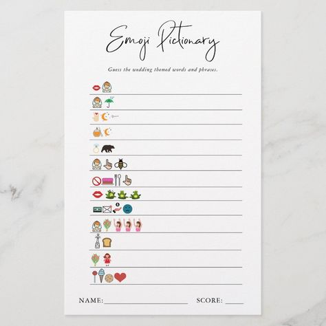 Games For Married Couples, Classic Bridal Shower, Bridal Shower Activity, Emoji Pictionary, Bridal Shower Activities, Awesome Bachelorette Party, Chic Bridal Showers, Wedding Shower Games, Engagement Party Decorations