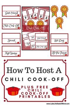 Chili Competition Party, Chili Fundraiser Ideas, How To Host A Chili Cook Off, Chili Cookoff Printables Free, Chili Cook Off Awards, Chili Cook Off Printables, Chili Cook Off Ideas, Chili Cookoff Ideas Decorations, Chili Cookoff Ideas