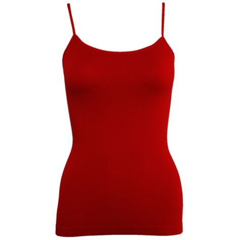 FineBrandShop Ladies Seamless Cami 20 Inch Long Unstretched, Multiple... ($4.85) via Polyvore featuring red cami, long camisole, red camisole, nylon camisole and long cami Red Cami, Red Camisole, Basic Tank Top, Tank Tops, Streetwear Brands, Independent Design, Luxury Fashion, Red, Women's Top