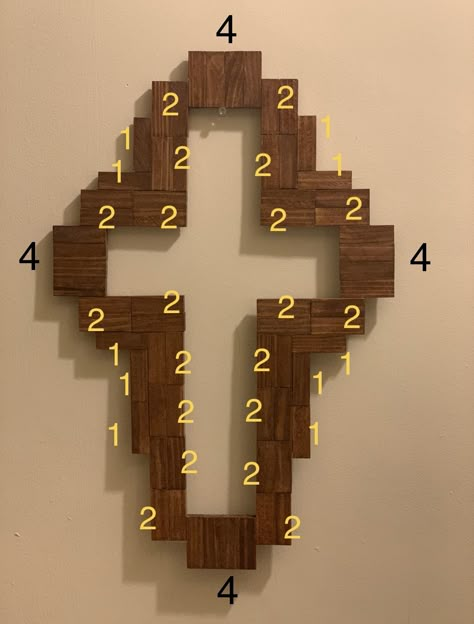 Diy Jenga Block Crosses, Jenga Block Crafts Diy Dollar Tree Cross, Jenga Cross Craft, Cross Crafts Diy, Jenga Block Cross, Wooden Crosses Diy, Wood Crosses Diy, Wooden Cross Crafts, Wooden Clothespin Crafts