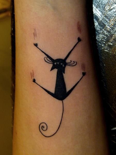 hysterical... but oh so cute! Cat Scratch Tattoo, Scratch Tattoo, Cat Tats, Tattoos Masculinas, Black Cat Tattoo, Cats Tattoo, Cute Cat Tattoo, Black Cat Tattoos, Cat Tattoo Designs