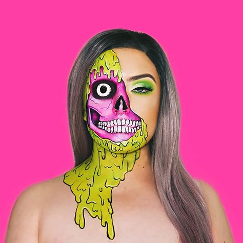 Ghost Halloween Makeup, Halloween Makeup Tutorials, Halloween Makeup Artist, Fantasy Make-up, Halloween Make-up Looks, Halloweenský Makeup, Holloween Makeup, Pop Art Makeup, Horror Make-up