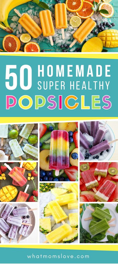 Healthy Popsicle Recipes For Kids, Popsicle Recipes For Kids, Popsicle Recipe For Kids, Homemade Ice Pops, Healthy Popsicle Recipes, Healthy Popsicles, Homemade Popsicles, Dessert Aux Fruits, Recipes For Kids