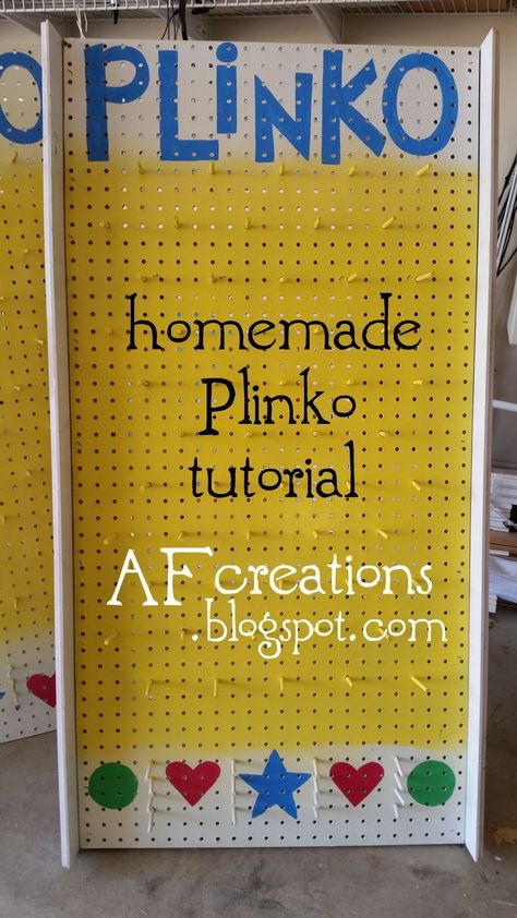 Diy Plinko Board, Diy Plinko, How To Fundraise, Plinko Board, Plinko Game, Diy Carnival Games, Fear 3, Cardboard Diy, Diy Carnival