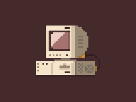 Your Personal Computer by Josep Andrians on Dribbble Pixel Computer Icons, Computer Pixel Gif, 8 Bit Illustration, 8 Bit Design, Pixel Computer Aesthetic, Phone Pixel Art, Computer Pixel Art, Pixelated Illustration, Pixel Art Person