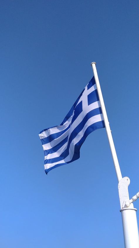 Greece Flag Aesthetic, Greek Flag Aesthetic, Greece House, Teen Book, Greece Flag, Greek Island Hopping, Greek Flag, Greek Summer, Greece Vacation