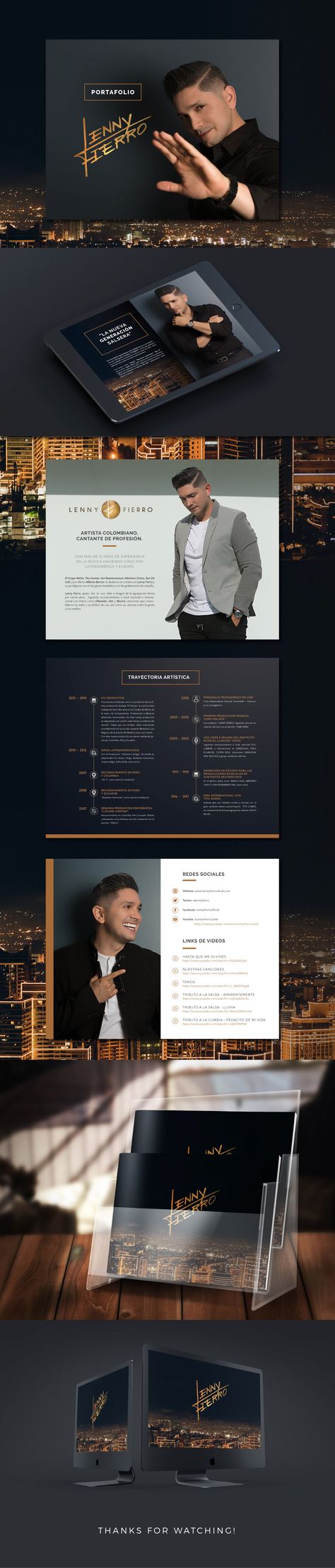 Musician Portfolio, Colombian Salsa, Musician Photography, Portfolio Brochures, Digital Portfolio, The Challenge, Brochure Design, Design Working, Ariel