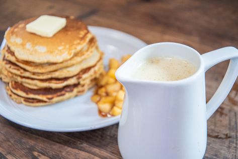 Honey Butter Pancake Syrup - Venison for Dinner Venison For Dinner, Butter Syrup, Butter Pancakes, Farmers Market Recipes, Pancake Syrup, Homemade Syrup, Oatmeal Pancakes, Venison Recipes, Brunch Time