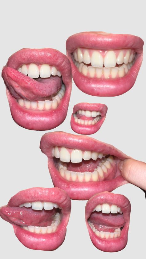 My mouth xo #drawingreference #anatomy Pulling Mouth Open Reference, Mouth Biting Reference, Wide Open Mouth Reference, Teeth From The Side, Holding Mouth Open Reference, Mouth Stretching Reference, Mouth Eating Reference, Zombie Mouth Drawing, Open Mouth Reference Photo