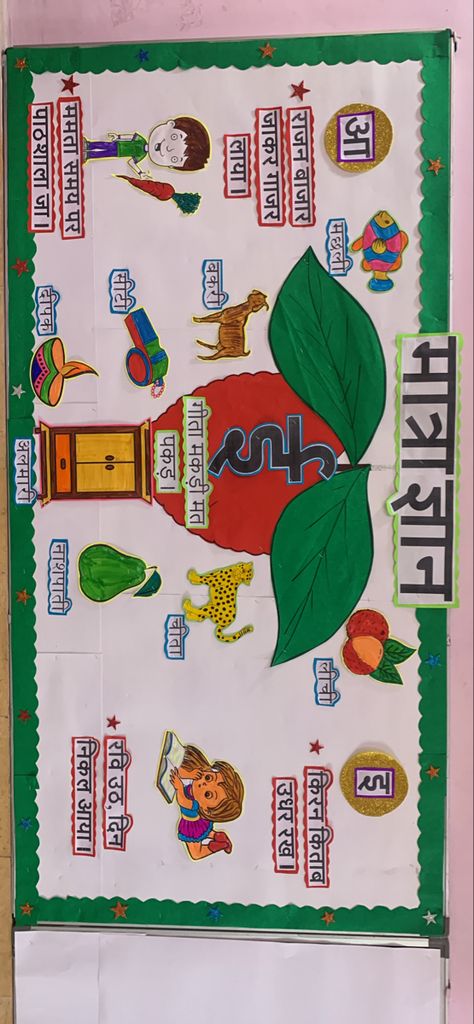 Hindi Matra Activity For Kids, Hindi Exhibition Ideas For School, Hindi Charts For Classroom Decoration, English Teaching Aids Ideas, Tlm Ideas, Hindi Project, Hindi Matra, Acknowledgments For Project, Hindi Letters