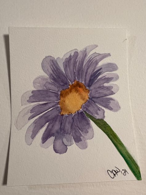 Easy Painting Ideas Watercolors, Easy Flower Watercolor Paintings, Watercolor Art Ideas Easy Simple, Watercolor Simple Ideas, Easy Watercolor Paintings For Beginners, Watercolor Art Ideas, Watercolor Art Paintings, Watercolor Paintings Easy, Watercolor Flower Art