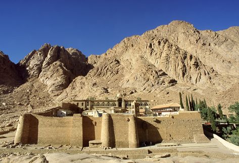 St. Catherine's Monastery. Egypt. The Monastery of St. Catherine in Sinai Penins , #Affiliate, #Monastery, #Catherine, #St, #Peninsula, #Sinai #ad Christ Pantocrator, Sinai Peninsula, Terra Santa, St Catherine, Vector Stock, Mount Rushmore, Egypt, Mood Board, Photo Image