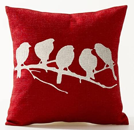 Sewing Pillow Patterns, Home Office Sofa, Christmas Pillows Diy, Red Pillow Covers, Embroidered Bedding, Red Pillow, Cushion Cover Designs, Office Sofa, Christmas Pillows