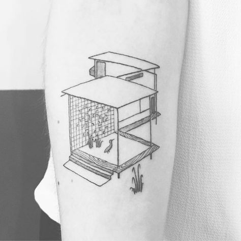 10+ Architecture Tattoos That'll Make You Want To Get Inked Building Tattoo, Impressive Architecture, Jack Tattoo, Dance Tattoo, Spade Tattoo, Landscape Tattoo, Best Architecture, Upper Arm Tattoos, Retro Surf