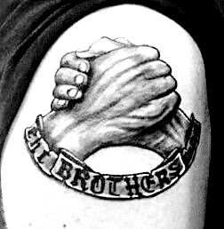 Brotherhood Tattoo Brotherhood Tattoo Men, Brothers Tattoo Design, Brother Tattoo For Men, Bro Tattoos, Tattoos For Siblings, Brotherhood Tattoo, Brother Tattoo, Matching Tattoos For Siblings, Fighter Tattoo