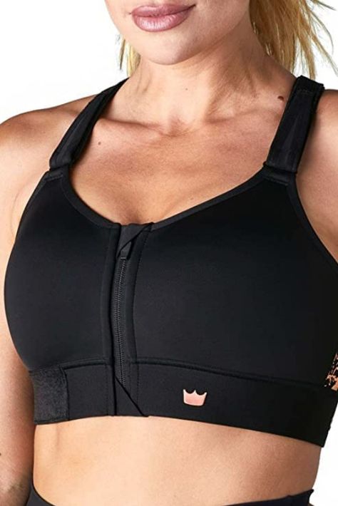 Flexibility Meets Security: Our supportive sports bras for women feature adjustable shoulder straps and a ribcage band with innovative hook-and-loop technology for never-fail secure adjustments.
Patented Zip. Cinch. Lift. Adjustable Sports Bras for Women: Our full-coverage women's sports bras have padded 1 - 1.25-inch wide adjustable straps that convert from an X-back to H-back and a 2-inch adjustable rib band for a perfect no-fuss fit Busted Band, Black Sports Bra, Personal Marketing, Second Skin, Custom Fit, Stretch Fabric, Top Styles, Fashion Branding, Sports Bra