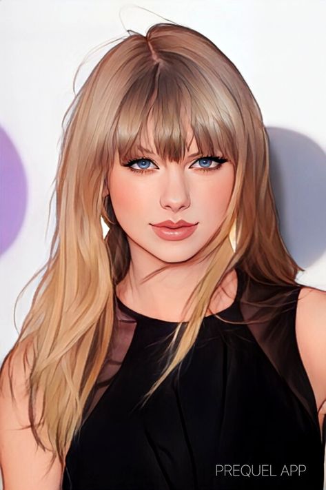 Taylor Swift Animated Drawing, Chibi Taylor Swift, Taylor Swift Cartoon Art, Cartoon Taylor Swift, Fama Aesthetic, Drawing Of Taylor Swift, Taylor Swift Cartoon, Prequel App, Taylor Swift Drawing