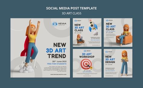 3d Social Media Design, 3d Social Media Post, Bee Moodboard, 3d Typography Design, Feed Layout, Digital Marketing Plan, Modern Hijab, Social Media Post Template, Architecture Concept