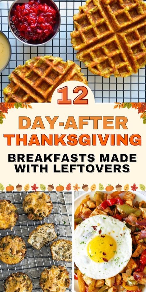 Transform leftovers into breakfast with these 12 unique recipes. Perfect for a post-Thanksgiving treat that’s delicious and satisfying. Thanksgiving Leftover Breakfast Ideas, Breakfast With Thanksgiving Leftovers, Thanksgiving Leftover Breakfast Recipes, Thanksgiving Leftovers Breakfast, Leftover Turkey Breakfast Recipes, Leftover Thanksgiving Breakfast, Leftover Turkey Breakfast, Thanksgiving Breakfast Recipes, Leftover Thanksgiving Recipes