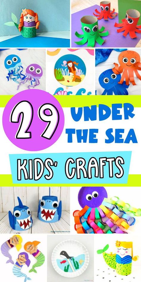 Our under the sea crafts for kids are your go-to source for ocean crafts for kids, these inspired kids projects that entertain and educate. From making adorable jellyfish crafts to creating vibrant sea turtle crafts, these kids crafts will captivate children’s imaginations and teach them about marine life. Explore the kids DIYs below, and for more interactive learning, our summer crafts for kids make an excellent addition to your kids’ invention adventures! Sea Turtle Crafts, Sea Crafts For Kids, Fun Summer Crafts For Kids, Jellyfish Crafts, Little Mermaid Crafts, Sea Creatures Crafts, Sea Turtle Craft, Ocean Ideas, Octopus Crafts