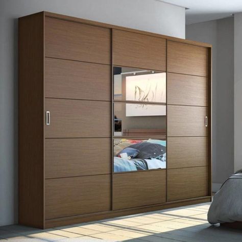 Wardrobe With Mirrors, Sliding Wardrobe Designs, Wardrobe With Mirror, Sliding Door Wardrobe Designs, Wooden Wardrobe Design, Bedroom Cupboards, Modern Cupboard Design, Wardrobe Door Designs, Bedroom Cupboard Designs