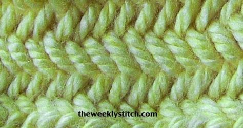 Herringbone Stitch in the Round | The Weekly Stitch Knitting For Dummies, Herringbone Stitch Knitting, Knitting Videos Tutorials, Crochet Knit Stitches, Herringbone Stitch, Knitting Tutorials, Knitting Tips, Knit Stitches, Cable Stitch