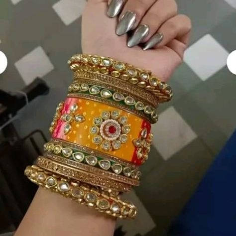 Z.jewels Rajasthani bangles Base Metal: Plastic Plating: No Plating Stone Type: Kundan Sizing: Non-Adjustable Type: Chooda Net Quantity (N): More Than 10 Sizes:2.2, 2.4, 2.6, 2.8, 2.10 Price/-390 Rajasthani Bangles, Base Metal, Bangles, Plating, Stone, 10 Things