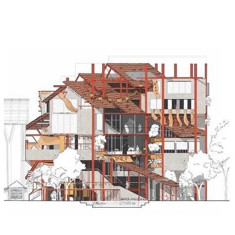 Site Plan Diagram Architecture, Axonometric Furniture, Architecture Presentation Board Layout, Axonometric Drawing Architecture, Axonometric Illustration, Presentation Furniture Design, Procreate Architecture, Axonometric Drawing, Natural Architecture