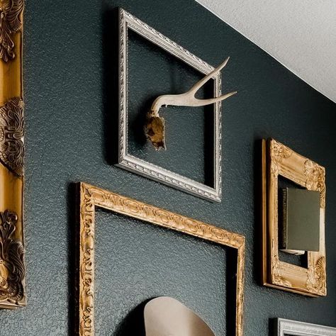 The Model Home on Instagram: "2D art is great and all… butttt, this fun 3D gallery wall full of ornate frames and enchanting objects make for a bold statement over this coffee bar 🤗 What do you guys think?!" Enchanting Objects, Ornate Frames, Model Home, Ornate Frame, 2d Art, Accent Walls, The Model, Model Homes, Coffee Bar