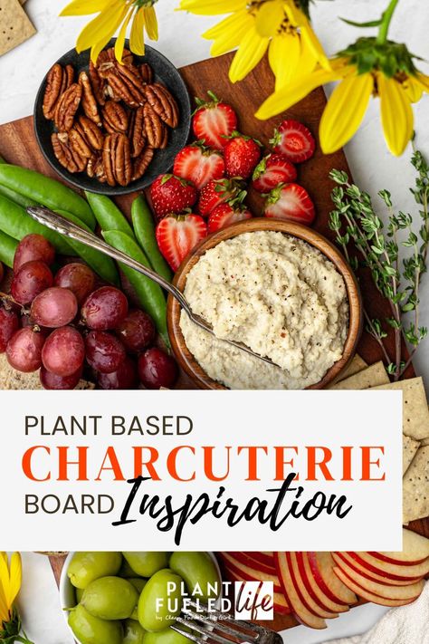 plant based charcuterie board inspiration. Cutting board with apples, green olives, grapes, snow peas, fresh strawberries and dairy free cashew cheese. Charcuterie Board Vegan Ideas, Charcuterie Vegan Board, Organic Charcuterie Board, Vegan Charcuterie Board Christmas, Plant Based Party Food, Plant Based Appetizers Parties, Dairy Free Charcuterie Board Ideas, Plant Based Charcuterie Board, Vegetarian Charcuterie Board Ideas