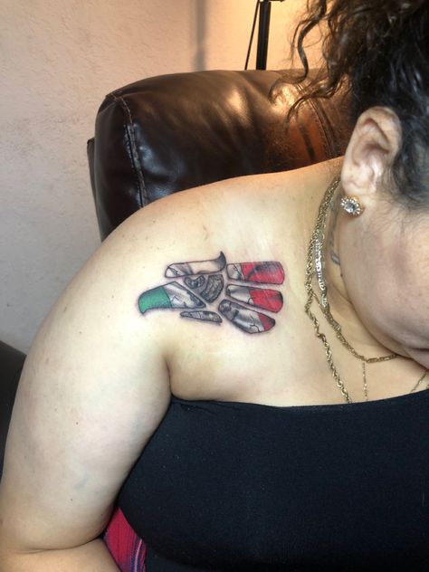 Mexico Flag Tattoo Ideas, Mexico Flag Tattoo For Women, Mexican Flag Tattoos For Women, Mexican Eagle Tattoo, Mexican Flag Tattoos, Mexico Tattoo, Mexican Eagle, Cute Tats, Aztec Tattoo