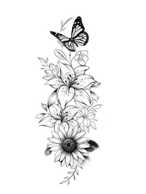 Arm Sleeve Tattoos For Women, Catrina Tattoo, Floral Thigh Tattoos, Pretty Hand Tattoos, Tattoos For Women Flowers, Tattoos For Women Half Sleeve, Tasteful Tattoos, Inspiration Tattoos, Floral Tattoo Sleeve