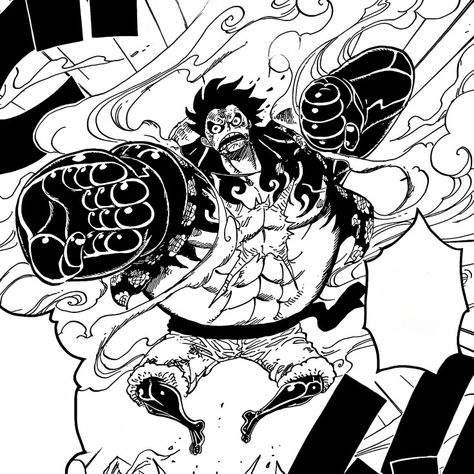 𝘔𝘰𝘯𝘬𝘦𝘺 𝘋. 𝘓𝘶𝘧𝘧𝘺 𝘔𝘢𝘯𝘨𝘢 Cp9 One Piece, Luffy Gear Fourth, Luffy Gear 4, Gear 4, 4 Tattoo, Best Anime Drawings, Luffy Gear 5, One Piece Ace, Gear 5