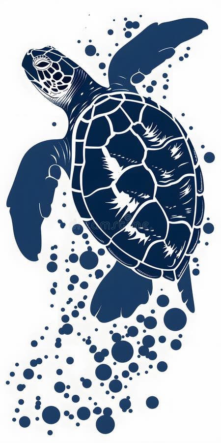 Electric blue turtle organism swimming in illustrated white background royalty free stock photos Underwater Wallpaper Aesthetic, Sea Turtle Drawings, Sea Turtles Photography, Turtle Background, Sea Turtle Drawing, Turtles Swimming, Turtle Illustration, Beachy Tattoos, Nature Font