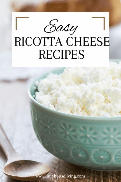 Easy Recipes Using Ricotta Cheese, Dinner Ideas With Ricotta Cheese, How To Use Ricotta Cheese, Things To Do With Ricotta Cheese, Ricotta Cheese Breakfast Recipes, Keto Recipes With Ricotta Cheese, Recipes That Use Ricotta Cheese, What To Do With Ricotta Cheese, Riccota Cheese Recipes Dinners