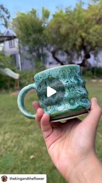 Laguna Clay on Instagram: "@thekingandtheflower The perfect pair 😍I love the shape and color of these two mugs. A friend told me that this glaze reminds them of sea foam. What do you think? What does this glaze remind you of?
These mugs are fired to cone 5. The glaze combo is forest green under colonial white all over bmix clay from @lagunaclay
We've seen a lot of success with this combination so we totally recommend that you try it.

🥝🦷Laguna Glazes Used:
Forest Green MS 4
White Gloss MS 63" Laguna Power Turquoise Glaze, Laguna Glaze Combinations, Laguna Clay, White Glaze, White Gloss, The Shape, Sea Foam, Forest Green, Perfect Pair