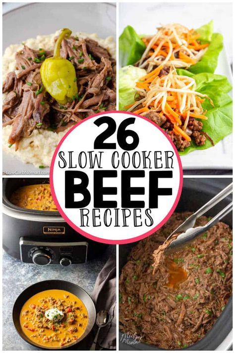 Looking for the best Slow Cooker Beef Recipes? This list of beef dinner ideas just want you want. The recipes are easy to make and so full of flavor. Sliced Beef Crockpot Recipe, Slower Cooker Steak Recipes, Bbq Beef Tips Crock Pot Recipes, Slow Cooker Beef Meals, Beef Crockpot Dinners, Healthy Beef Crockpot Recipes, Easy Beef Crockpot Recipes, Crockpot Beef Recipes Slow Cooker, Beef Crockpot Recipes Easy