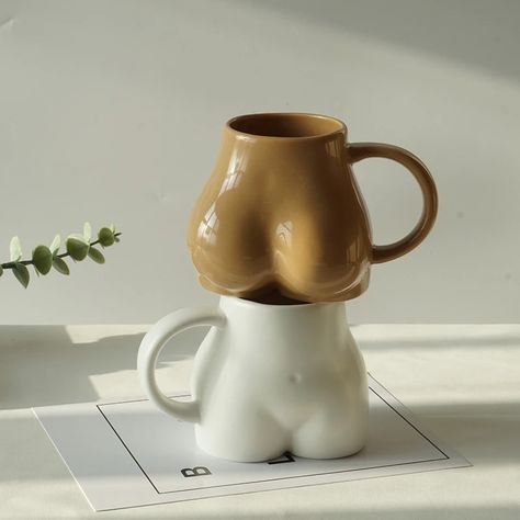 Ceramics Novelty Mugs Cup Woman Body Ass Butt Shape Coffee Milk Mug Sculpture Cup Dining Table Home Decoration Accessories - Mugs - AliExpress Mug Sculpture, Novelty Cups, Clay Cup, Body Milk, Gift Tea, Novelty Mugs, Small Planter, Coffee Milk, Ceramics Ideas Pottery